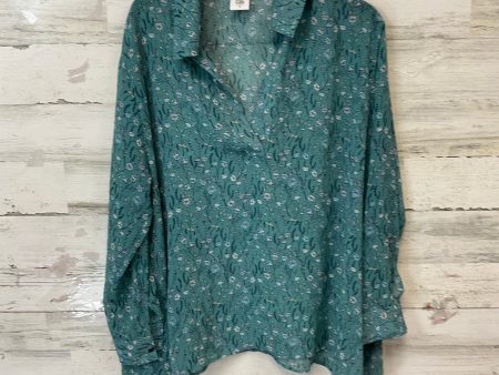 Top Long Sleeve By Cabi In Green, Size: M Online Sale