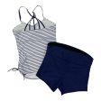 Mat Swimsuit 2Pc By Clothes Mentor In Blue & White, Size:M Fashion