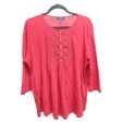 Top 3 4 Sleeve By Chaps In Pink, Size: 2x Hot on Sale