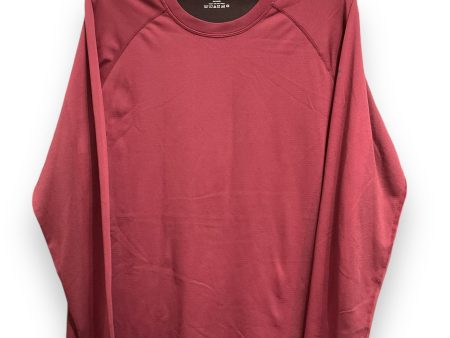 Athletic Top Long Sleeve Collar By Fabletics In Maroon, Size: L Fashion