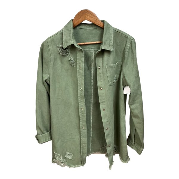 Jacket Shirt By Clothes Mentor In Green, Size: M For Sale