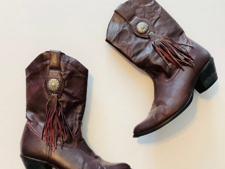 Boots Western By Durango In Maroon, Size: 8 Hot on Sale