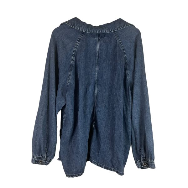 Top Long Sleeve By Torrid In Blue Denim, Size: 3x Fashion