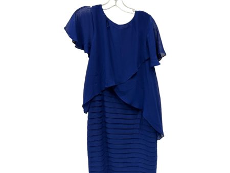 Dress Party Short By Adrianna Papell In Blue, Size:L on Sale