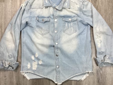 Jacket Denim By Fashion Nova In Blue Denim, Size: L Online