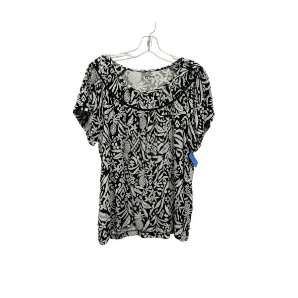 Top Ss By Loft In Black & White, Size:M Online Sale