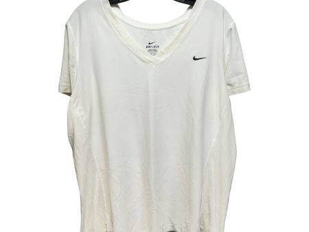 Athletic Top Short Sleeve By Nike Apparel In White, Size: 1x Discount