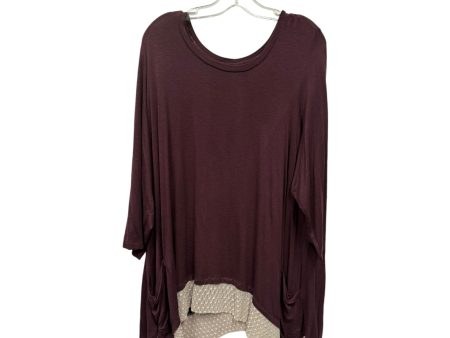 Top Ls By Logo In Purple, Size:2X on Sale