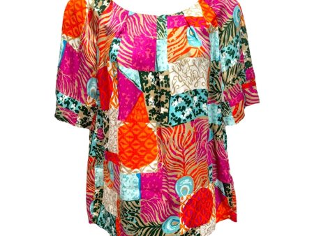 Silk Top Short Sleeve Designer By Lilly Pulitzer In Multi-colored, Size: 6 Online Hot Sale