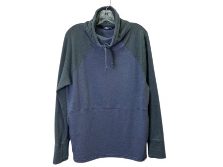 Athletic Sweatshirt Collar By The North Face In Blue & Grey, Size:L Cheap