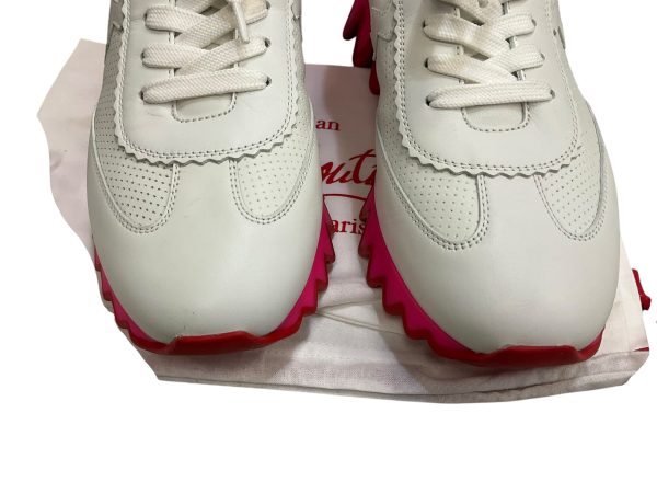 Shoes Luxury Designer By Christian Louboutin In White, Size: 8.5 Sale