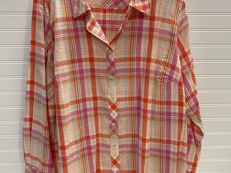 Blouse Long Sleeve By Talbots In Plaid Pattern, Size: 3x Supply