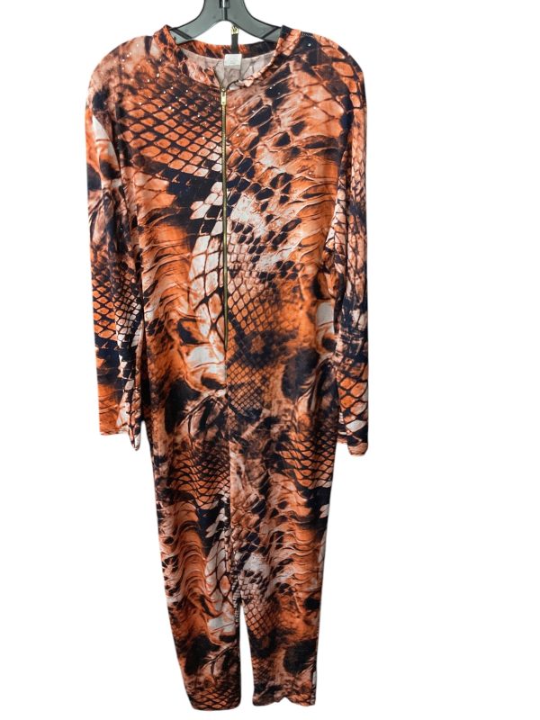 Jumpsuit By Cme In Snakeskin Print, Size: 3x Online Sale