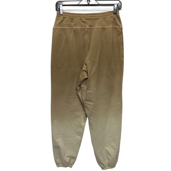 Athletic Pants By Lululemon In Cream & Tan, Size: 2 Online Hot Sale