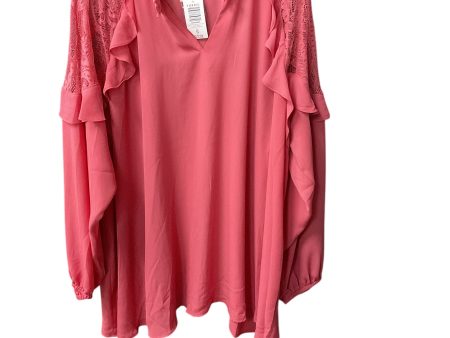 Top Long Sleeve By Torrid In Pink, Size: 26 Online Sale