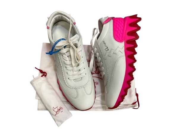 Shoes Luxury Designer By Christian Louboutin In White, Size: 8.5 Sale