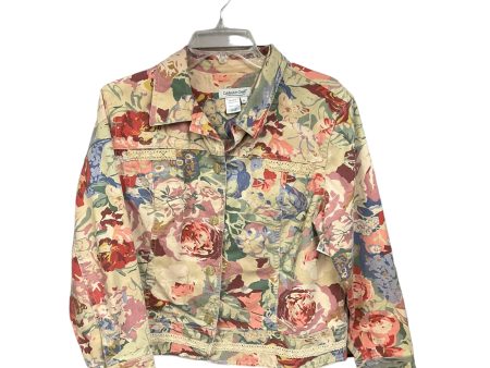 Floral Print Jacket Denim Coldwater Creek, Size Petite L Cheap