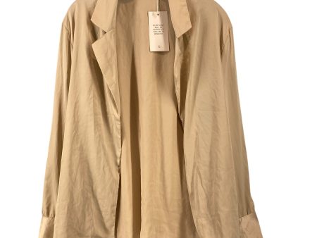 Blouse Long Sleeve By Clothes Mentor In Beige, Size: L Online now