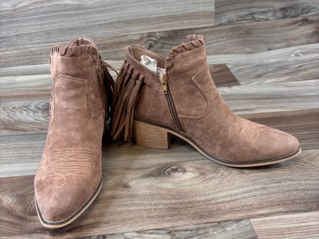 Boots Ankle Heels By Top Moda In Brown, Size: 9 Online Sale