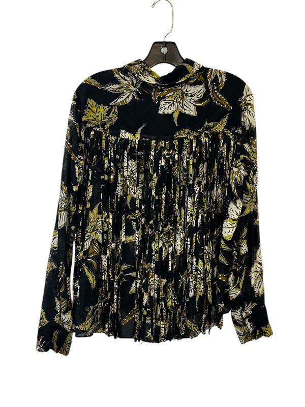 Top Long Sleeve Designer By Dorothee Schumacher  In Black & Cream, Size: Xs For Sale