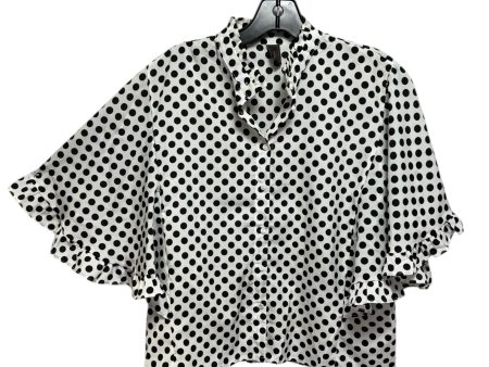 Blouse Short Sleeve By Valijo In Polkadot Pattern, Size: M For Cheap