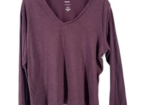 Top Long Sleeve By Sonoma In Purple, Size: L Online Hot Sale