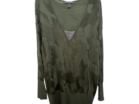 Embellished V Neck Sweater By White House Black Market In Camouflage Print, Size: L For Discount