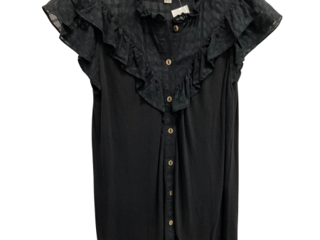 Top Short Sleeve By Loft In Black, Size: Xs Online Hot Sale