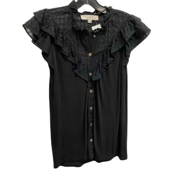 Top Short Sleeve By Loft In Black, Size: Xs Online Hot Sale