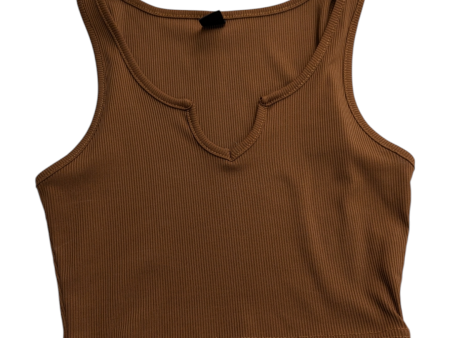 Top Sleeveless By Shein In Brown, Size: Xs on Sale