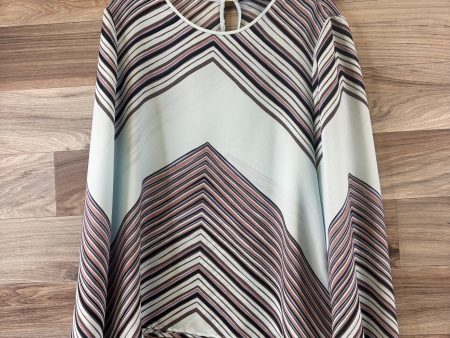 Top Long Sleeve Basic By Bcbgmaxazria In Blue & Brown, Size: L For Sale