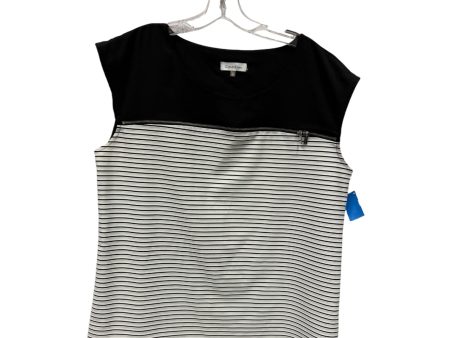 TOP SLEEVELESS by CALVIN KLEIN In BLACK & WHITE, Size: XL Cheap