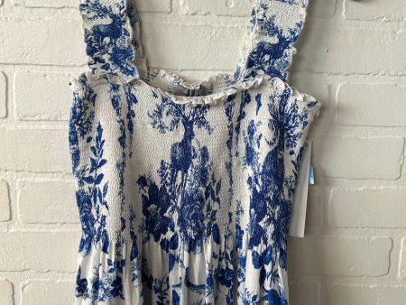 Top Sleeveless By Conditions Apply In Blue & White, Size: Xs Online Hot Sale