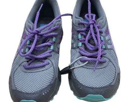 Shoes Athletic By Asics In Grey & Purple, Size: 8 Online now