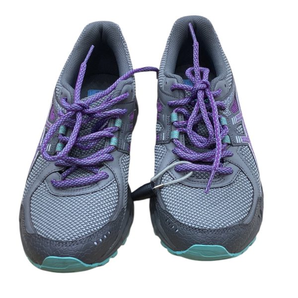 Shoes Athletic By Asics In Grey & Purple, Size: 8 Online now