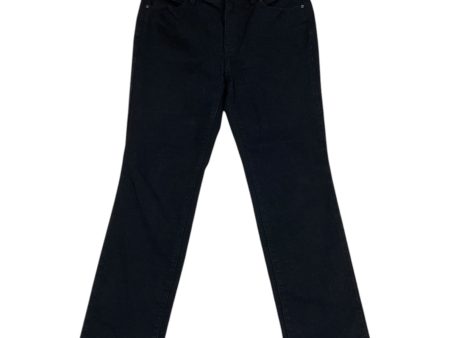 Jeans Straight By Talbots In Black Denim, Size: 10p For Discount