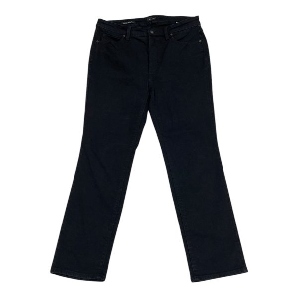 Jeans Straight By Talbots In Black Denim, Size: 10p For Discount