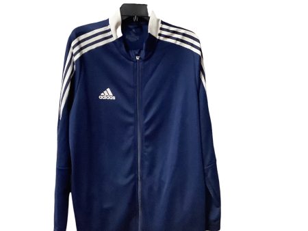 Athletic Jacket By Adidas In Blue, Size: 3x Sale