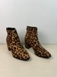 Boots Ankle Heels By Top Moda In Animal Print, Size: 8 on Sale