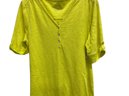 Top Short Sleeve Basic By Chicos In Yellow, Size: M Supply