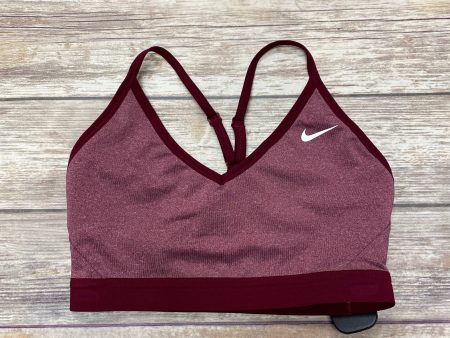 Athletic Bra By Nike In Maroon, Size: M Online Hot Sale