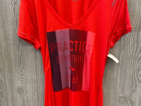 Athletic Top Short Sleeve By Reebok In Red, Size: L Supply