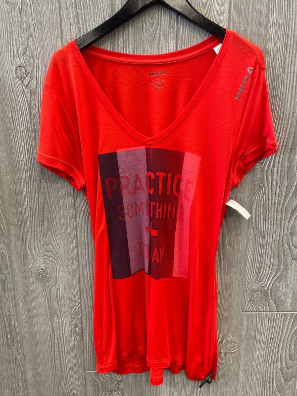 Athletic Top Short Sleeve By Reebok In Red, Size: L Supply