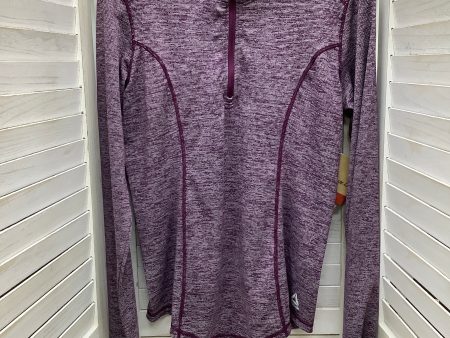 Athletic Top Long Sleeve Collar By Reebok In Maroon, Size: M Hot on Sale