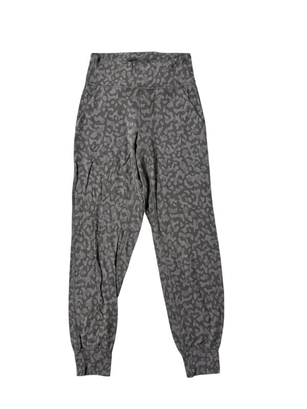 Athletic Pants By Lululemon In Black & Grey, Size: 4 Online Sale