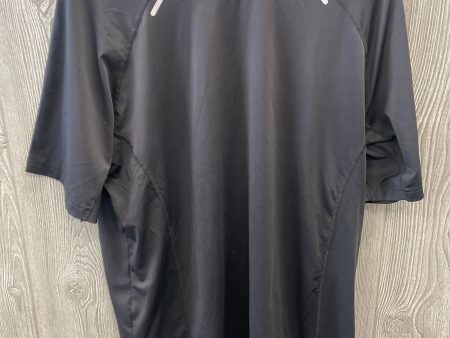 Athletic Top Short Sleeve By Reebok In Black, Size: L Online Sale