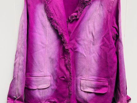 Jacket Denim By Diane Gilman In Purple Denim, Size: M Online now