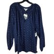 Top Long Sleeve By Crown And Ivy In Blue, Size: 2x For Cheap