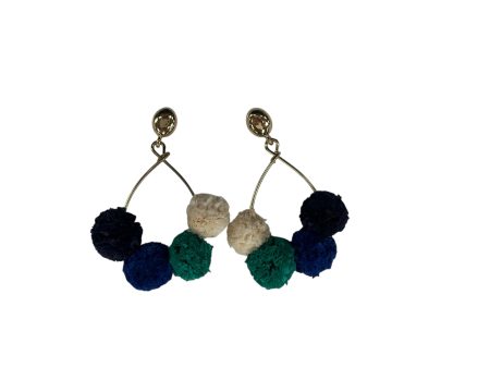 Earrings Dangle Drop By Cmf In Blue & Gold Sale