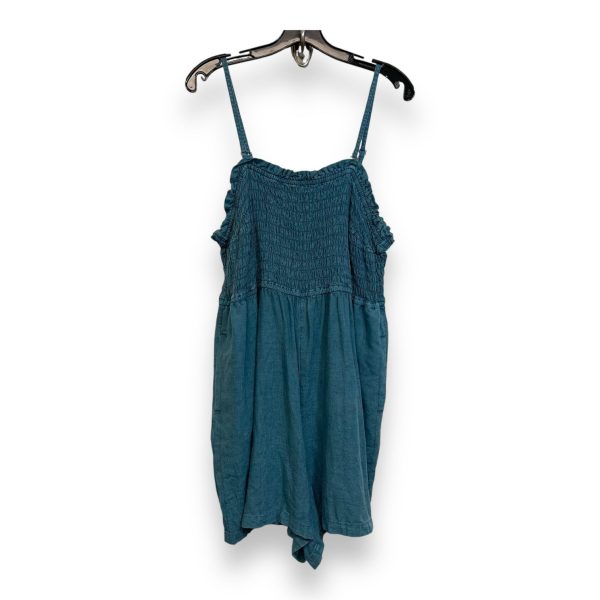 Romper By Pilcro In Blue Denim, Size: 1x Online now